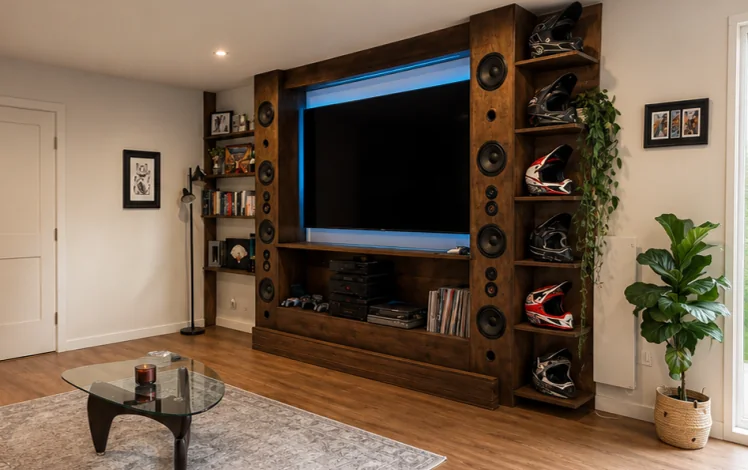 The entertainment area
