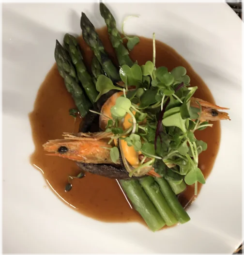 Surf and turf with fresh cress