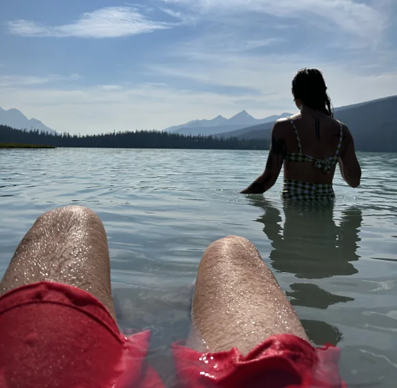 Swimming in Banff National Park