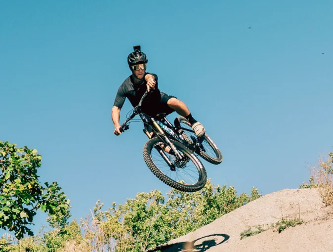 Airborne on the home trails