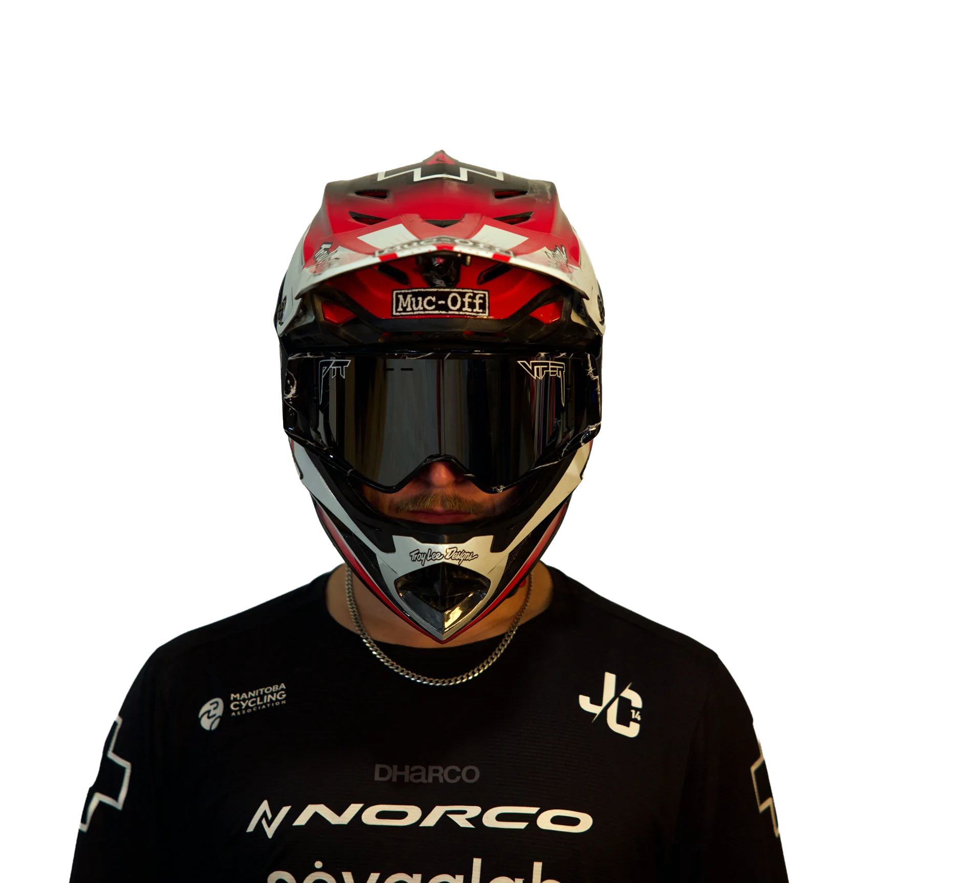 Jason Connor in his race helmet